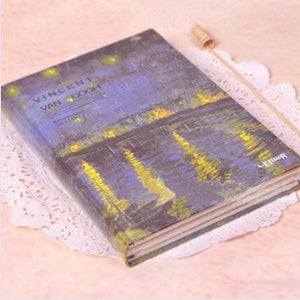 Vintage Hardcover Van Gogh inspired art painting sketch book