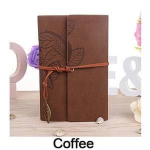 Vintage Magnolia Leaf Luxury Journal Diary Notebook