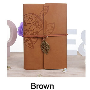 Vintage Magnolia Leaf Luxury Journal Diary Notebook