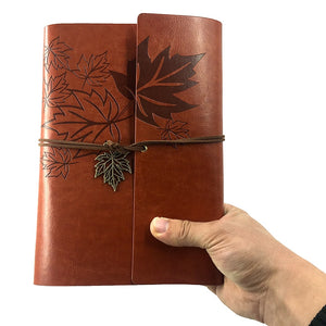 Vintage Maple Leaf Luxury Journal Diary