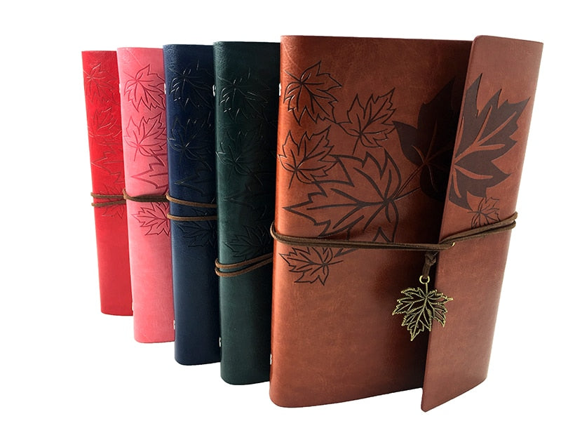 Vintage Maple Leaf Luxury Journal Diary