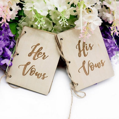 His And Her Vows Wooden Books