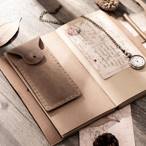 Vintage Style Notebook, genuine leather