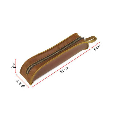 Handmade Faux Leather Vintage Pencil Pen Case