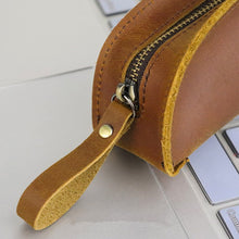 Load image into Gallery viewer, Handmade Faux Leather Vintage Pencil Pen Case